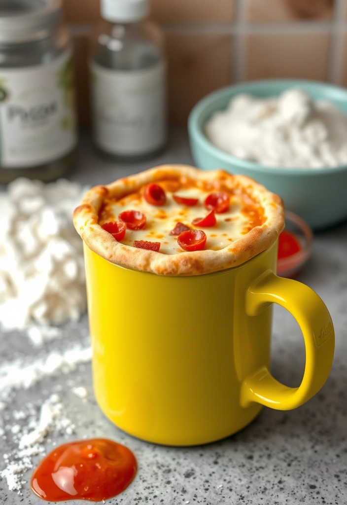 10 Comfort Food Classics You Can Make in Under 10 Minutes (Warm Your Soul Fast!) - 5. Microwave Mug Pizza
