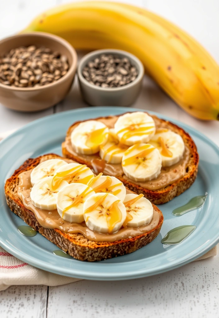 10 Comfort Food Classics You Can Make in Under 10 Minutes (Warm Your Soul Fast!) - 7. Peanut Butter Banana Toast