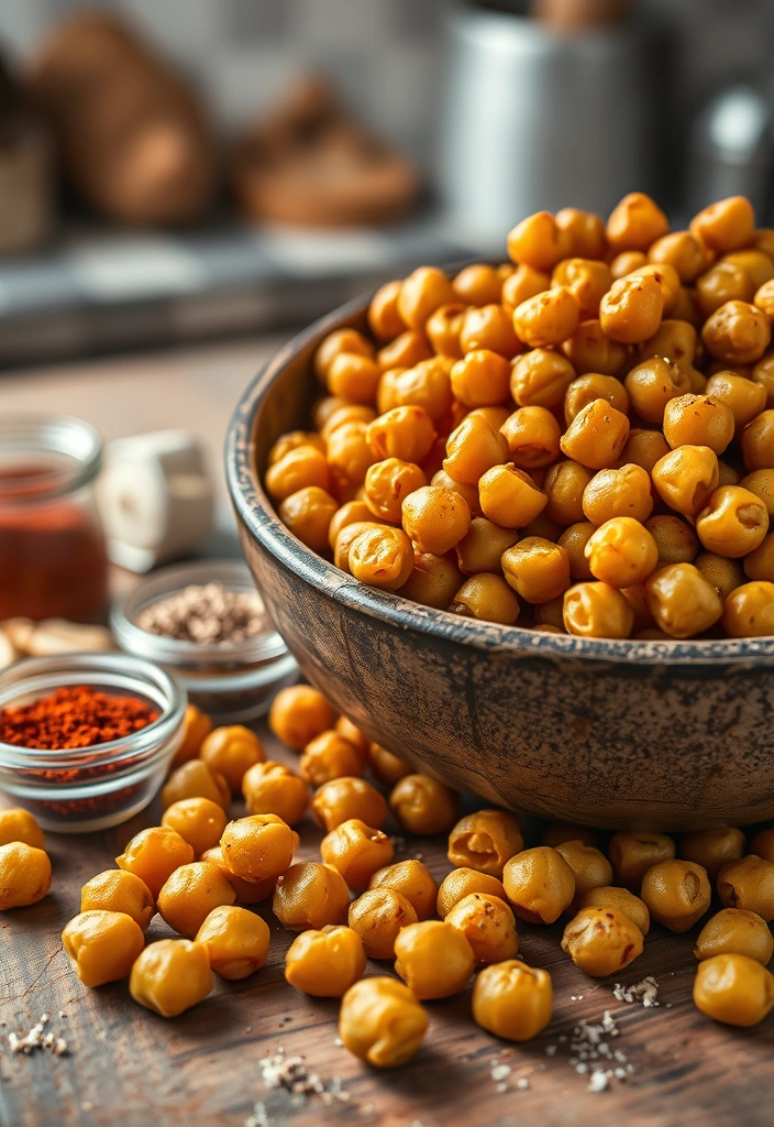 12 Guilt-Free Snacks That Will Satisfy Your Cravings Without the Regrets! - 1. Crunchy Roasted Chickpeas