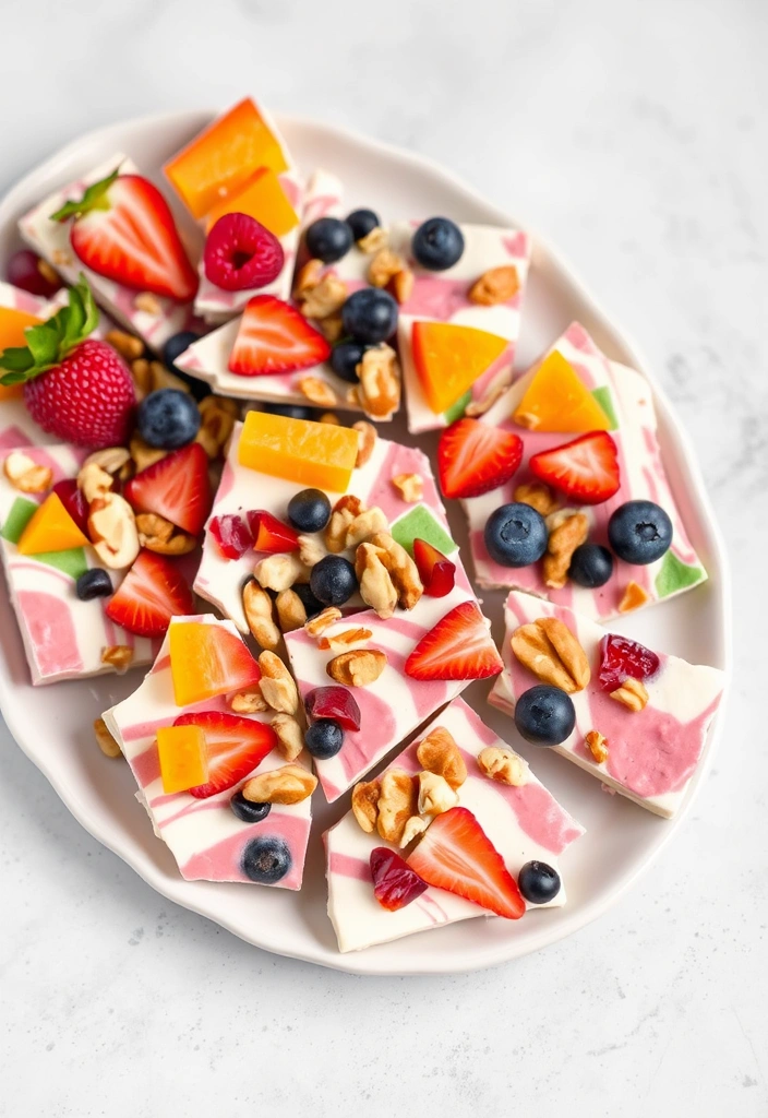 12 Guilt-Free Snacks That Will Satisfy Your Cravings Without the Regrets! - 12. Frozen Yogurt Bark