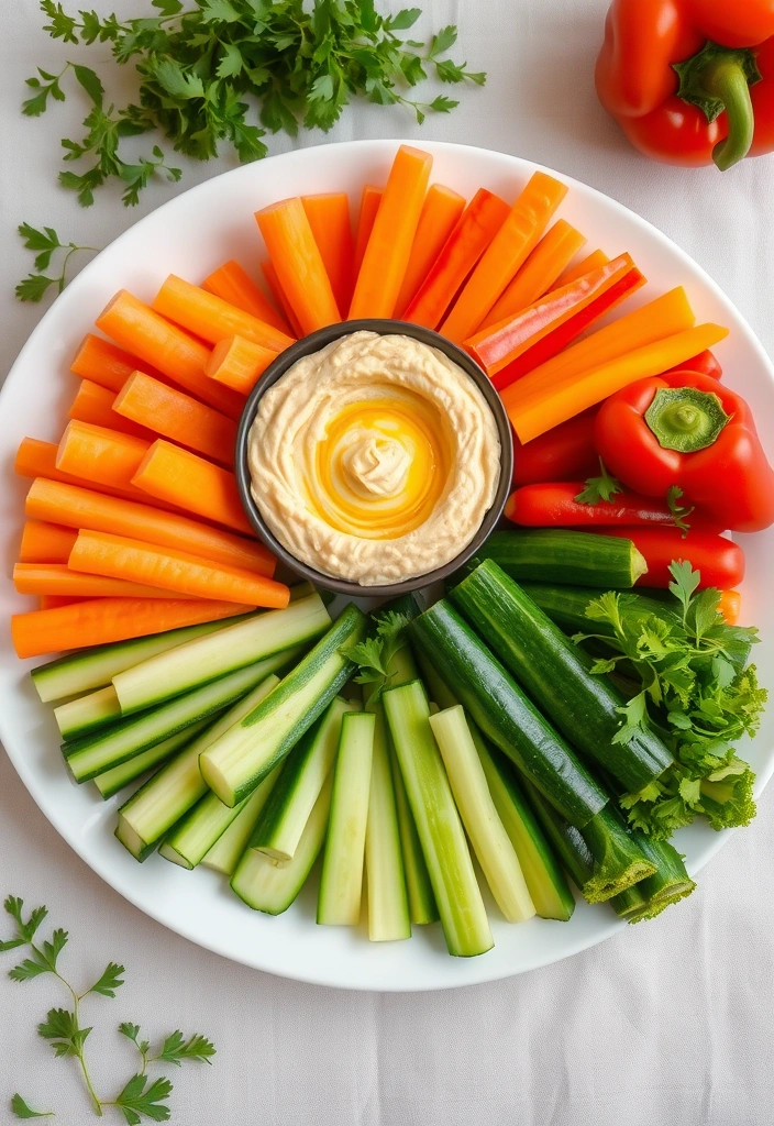 12 Guilt-Free Snacks That Will Satisfy Your Cravings Without the Regrets! - 4. Fresh Veggies with Hummus
