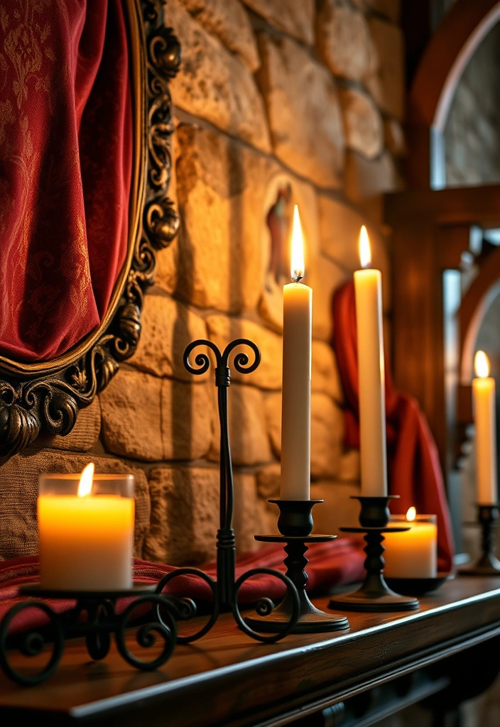 15 Enchanting Medieval Home Decor Ideas That Will Transport You to a Castle! - 1. Ornate Candle Holders