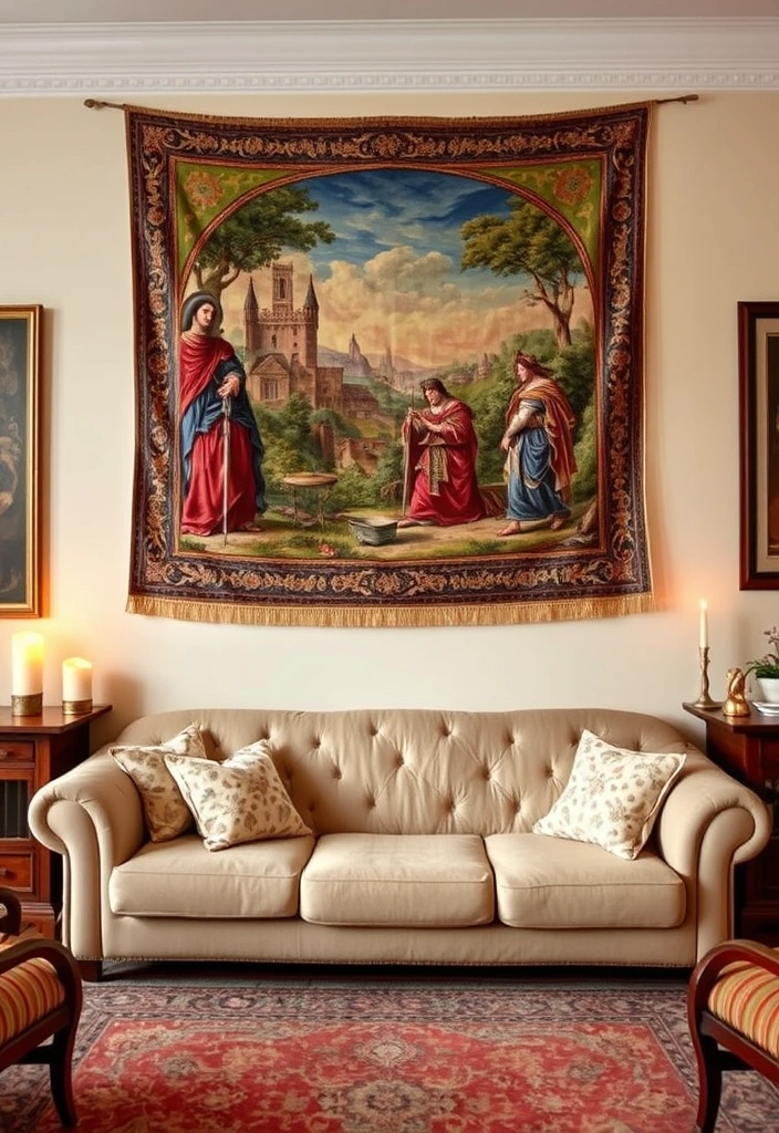 15 Enchanting Medieval Home Decor Ideas That Will Transport You to a Castle! - 2. Tapestry Wall Hangings
