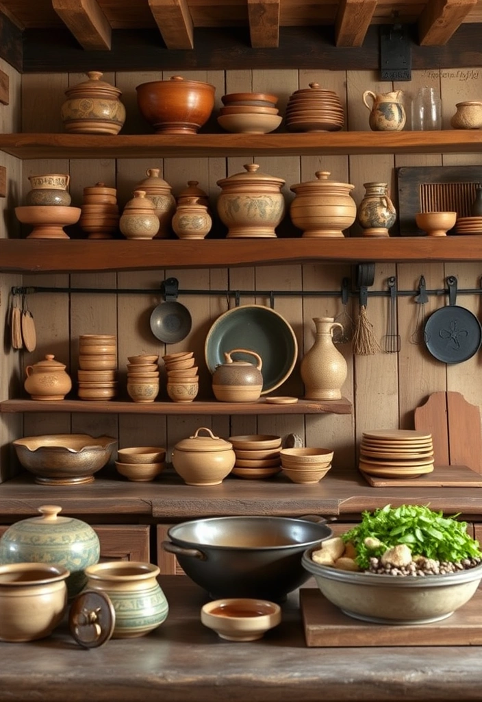 15 Enchanting Medieval Home Decor Ideas That Will Transport You to a Castle! - 9. Rustic Kitchenware