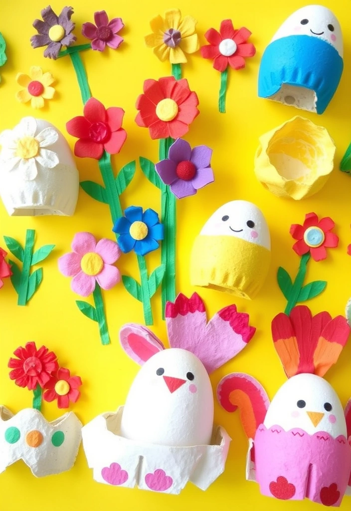 15 Genius Upcycled Crafts That Are Surprisingly Chic and Eco-Friendly! - 13. Egg Carton Art