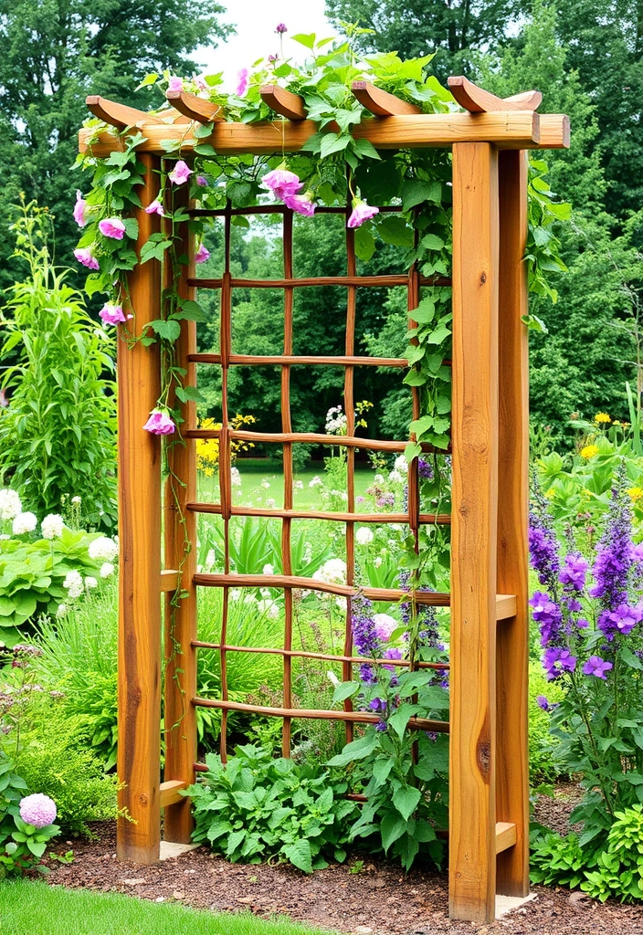 15 Genius Upcycled Crafts That Are Surprisingly Chic and Eco-Friendly! - 14. Upcycled Garden Trellis