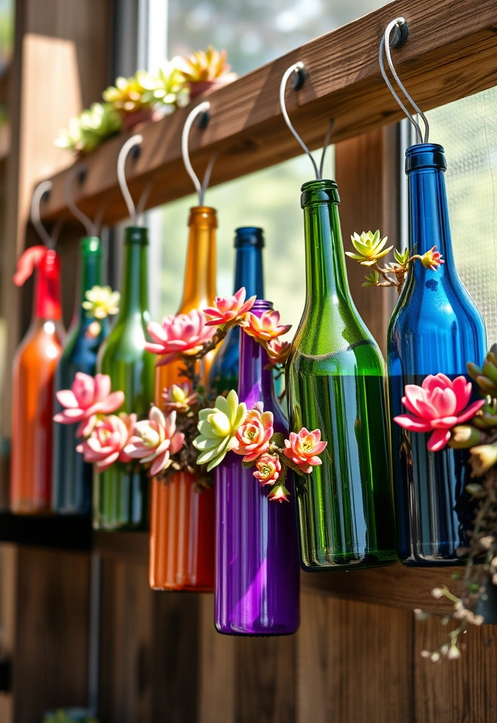 15 Genius Upcycled Crafts That Are Surprisingly Chic and Eco-Friendly! - 2. Wine Bottle Planters