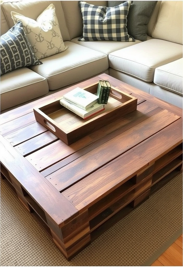 15 Genius Upcycled Crafts That Are Surprisingly Chic and Eco-Friendly! - 6. Rustic Pallet Coffee Table