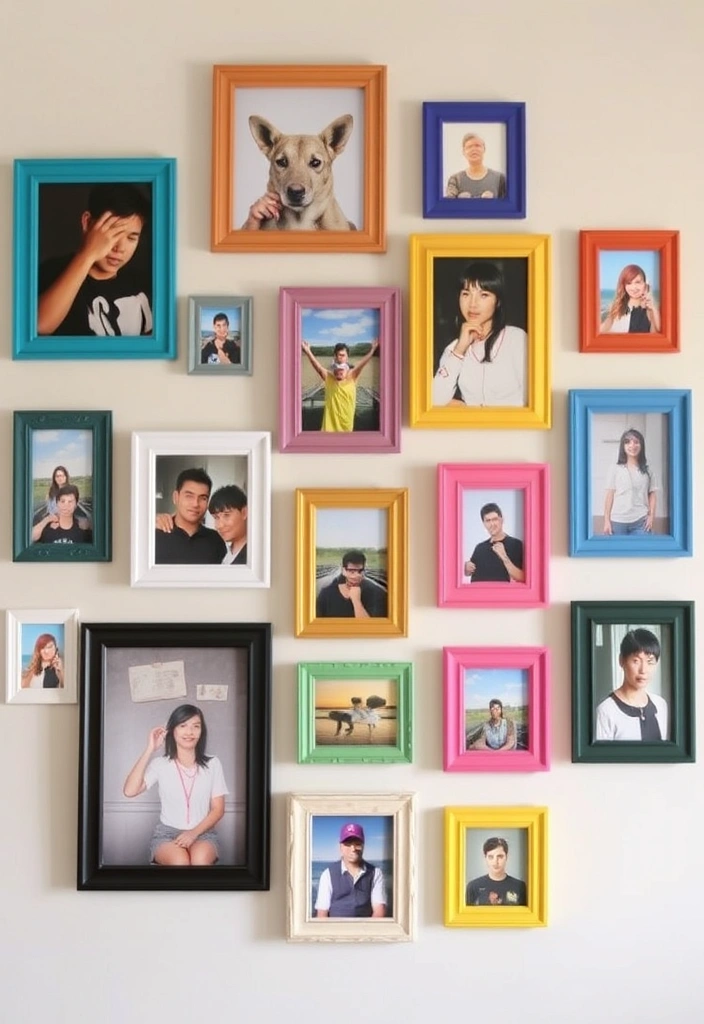 15 Genius Upcycled Crafts That Are Surprisingly Chic and Eco-Friendly! - 7. Upcycled Frame Gallery Wall