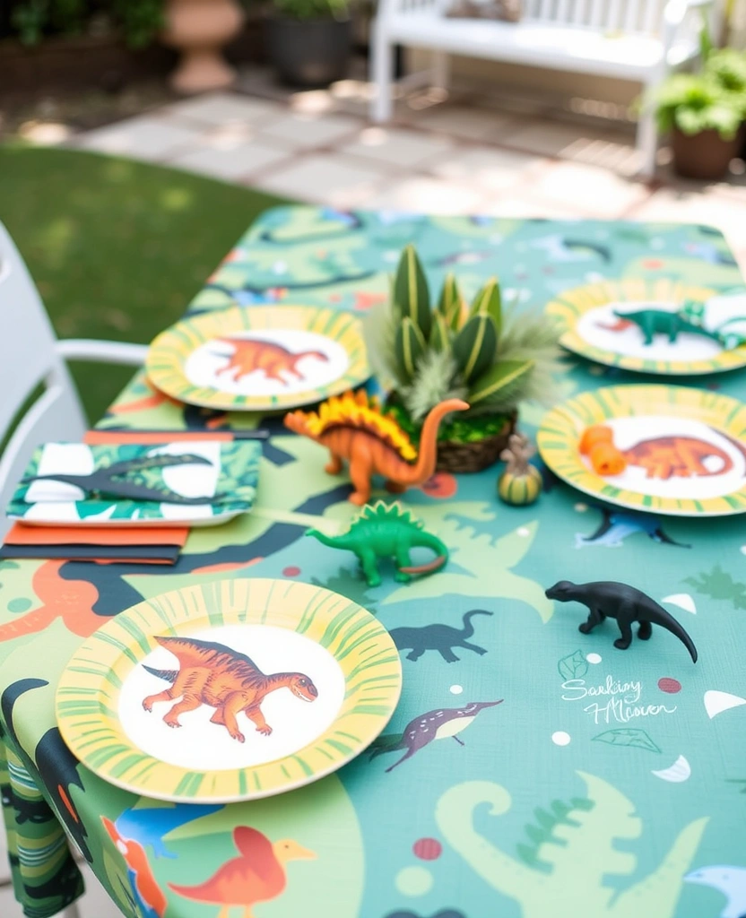 20 Jaw-Dropping Dinosaur Party Ideas That Will Make Your Child Roar with Excitement! - 11. Dino-Themed Table Settings