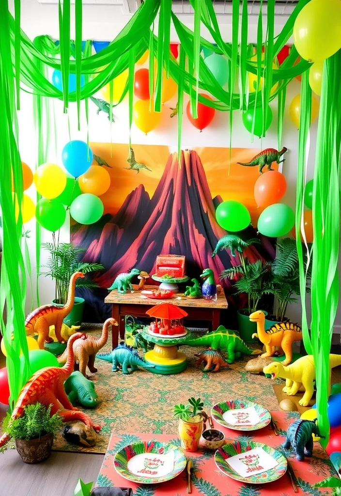 20 Jaw-Dropping Dinosaur Party Ideas That Will Make Your Child Roar with Excitement! - 2. Prehistoric Decorations