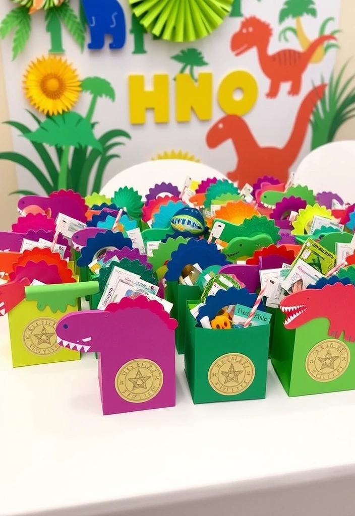 20 Jaw-Dropping Dinosaur Party Ideas That Will Make Your Child Roar with Excitement! - 9. Dino-Themed Party Favors