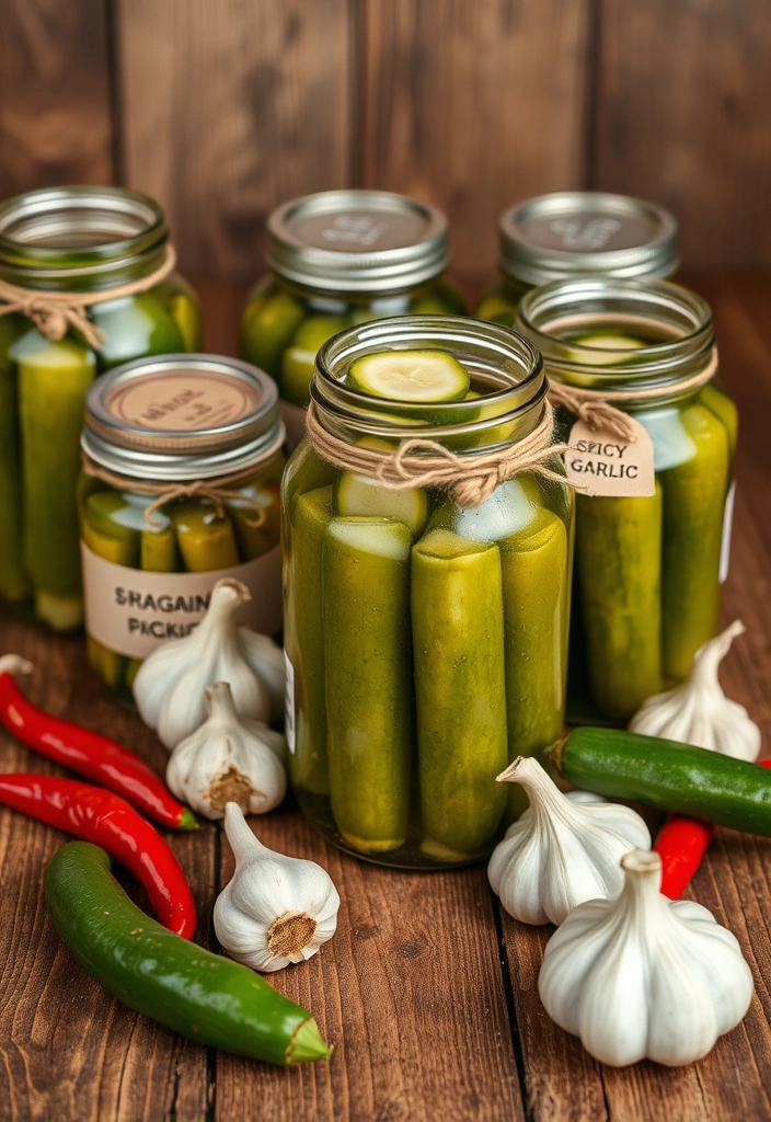 20 Spicy Pickle Recipes That Will Make Your Taste Buds Dance  - 2. Spicy Garlic Pickles