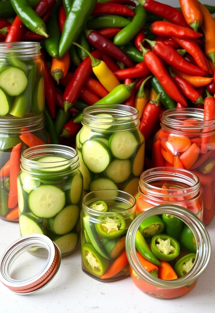 20 Spicy Pickle Recipes That Will Make Your Taste Buds Dance  - 3. Hot Pepper Pickles