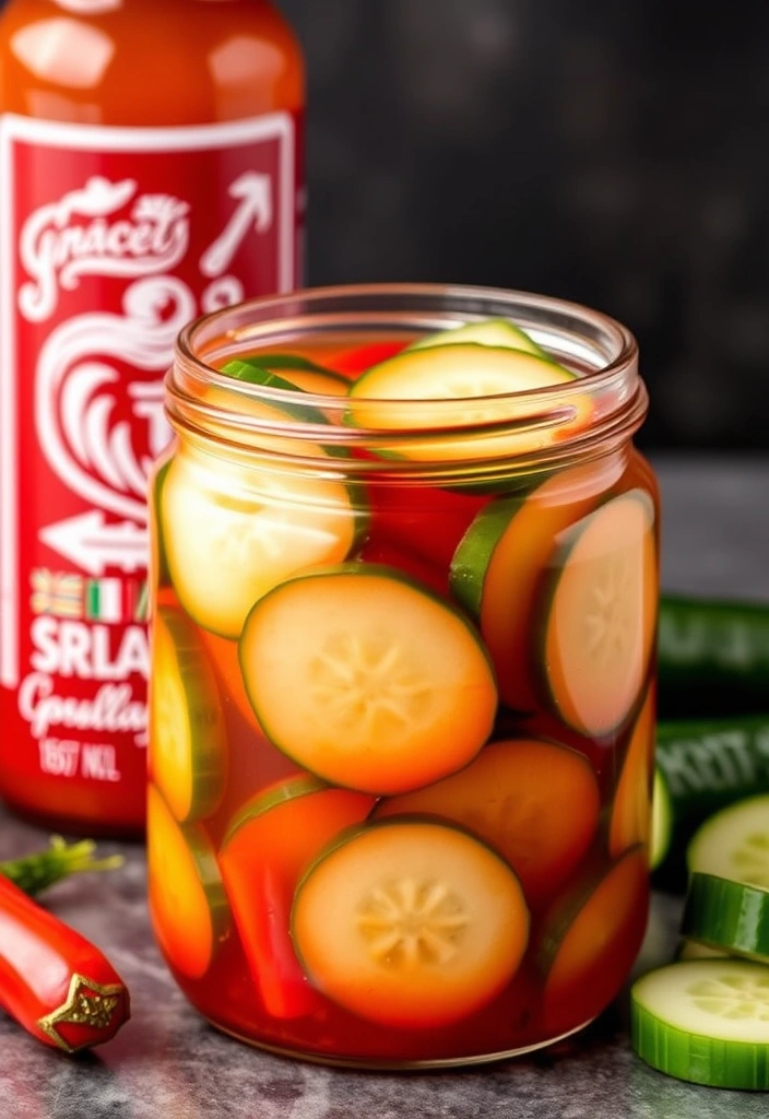 20 Spicy Pickle Recipes That Will Make Your Taste Buds Dance  - 7. Sriracha Pickles