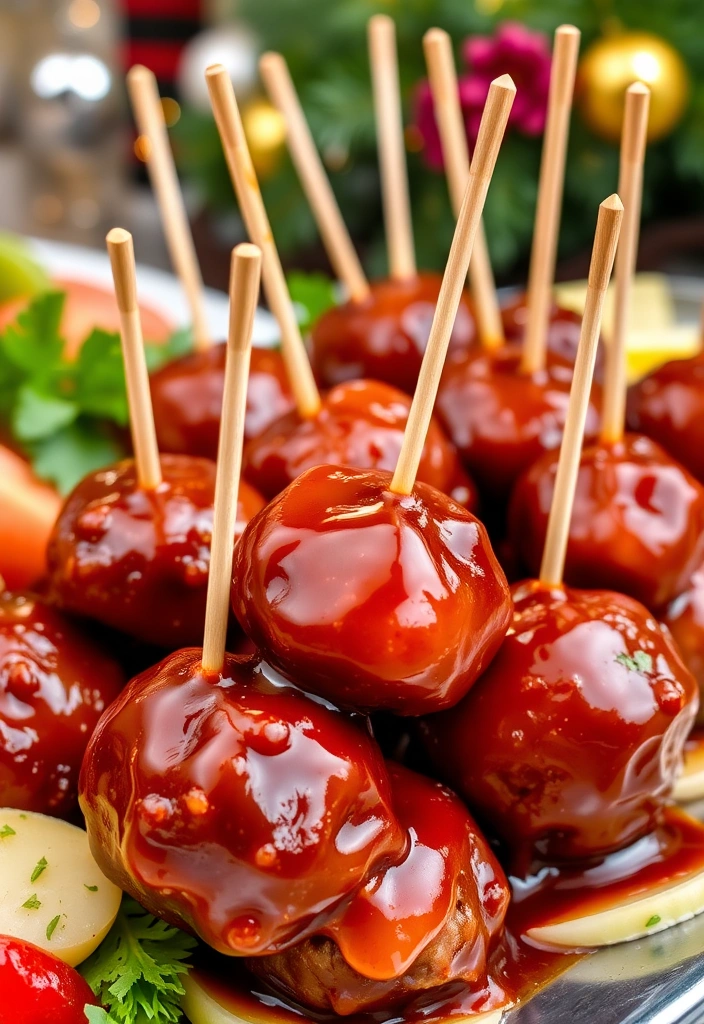 21 Finger Foods for 2025 Parties That Everyone Will Love! - 11. Sweet and Spicy Meatballs