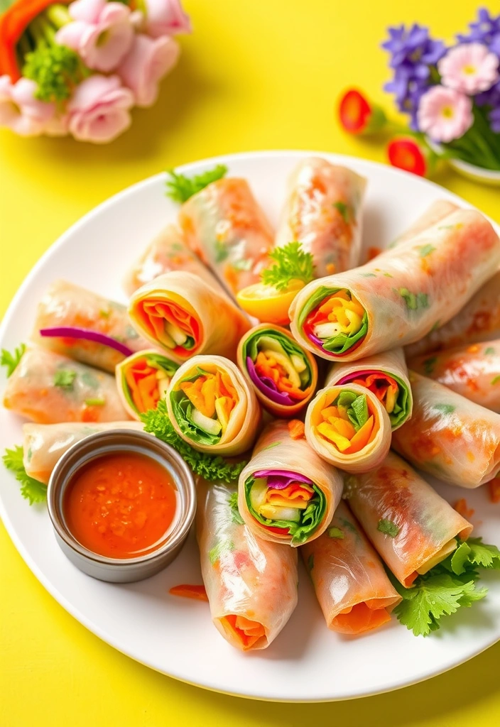 21 Finger Foods for 2025 Parties That Everyone Will Love! - 17. Veggie Spring Rolls