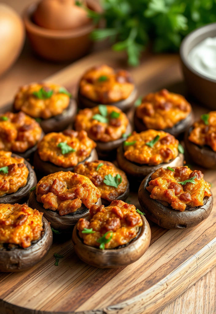 21 Finger Foods for 2025 Parties That Everyone Will Love! - 20. Chorizo-Stuffed Mushrooms