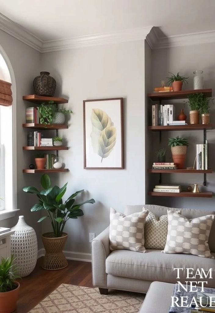 22 Space-Saving Solutions for 2025 That Will Maximize Every Corner! - 14. Corner Shelves: Utilize Every Angle
