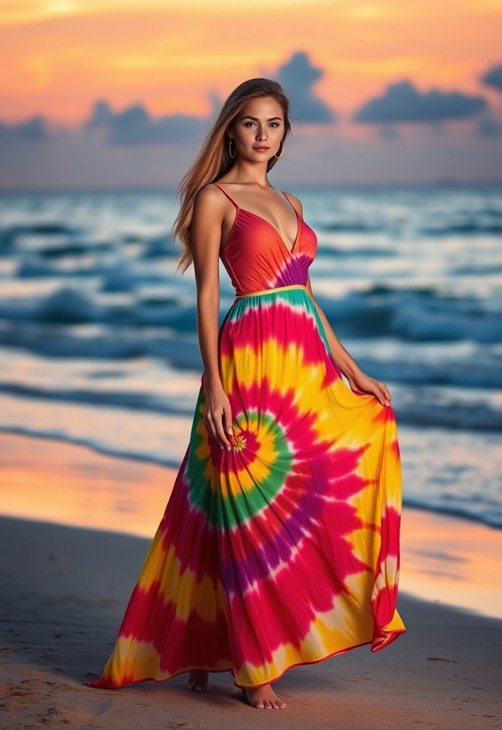 25 Street Moto Boho Styles That Will Turn Heads Everywhere You Go! - 17. Vibrant Tie-Dye Trends