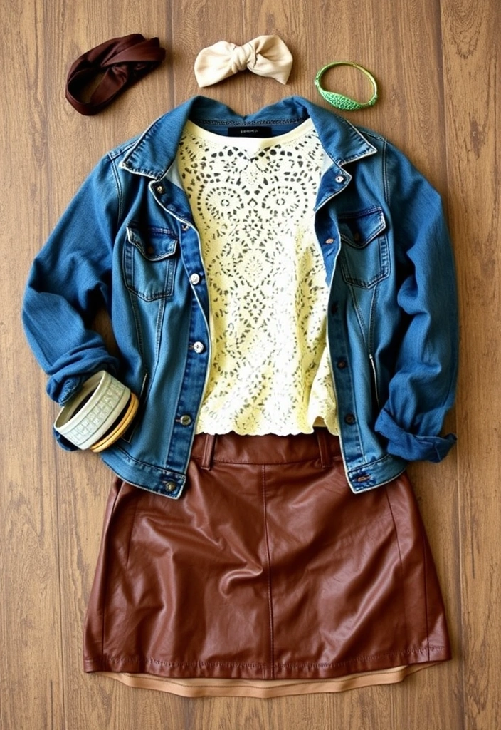 25 Street Moto Boho Styles That Will Turn Heads Everywhere You Go! - 4. Layering Textures for Visual Interest