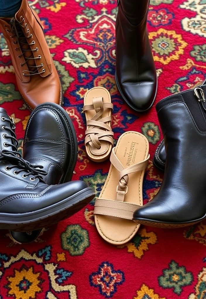 25 Street Moto Boho Styles That Will Turn Heads Everywhere You Go! - 9. Mixing and Matching Footwear