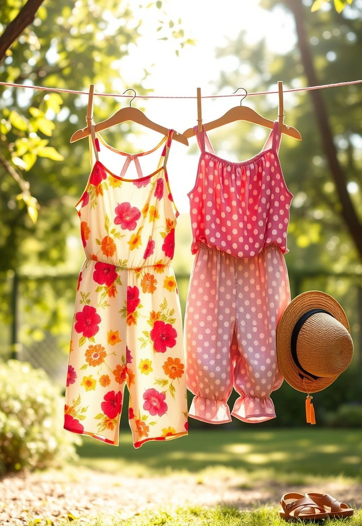 Crafty Coordination: 7 DIY Matching Outfits You Can Create Together! - 5. Playful Rompers