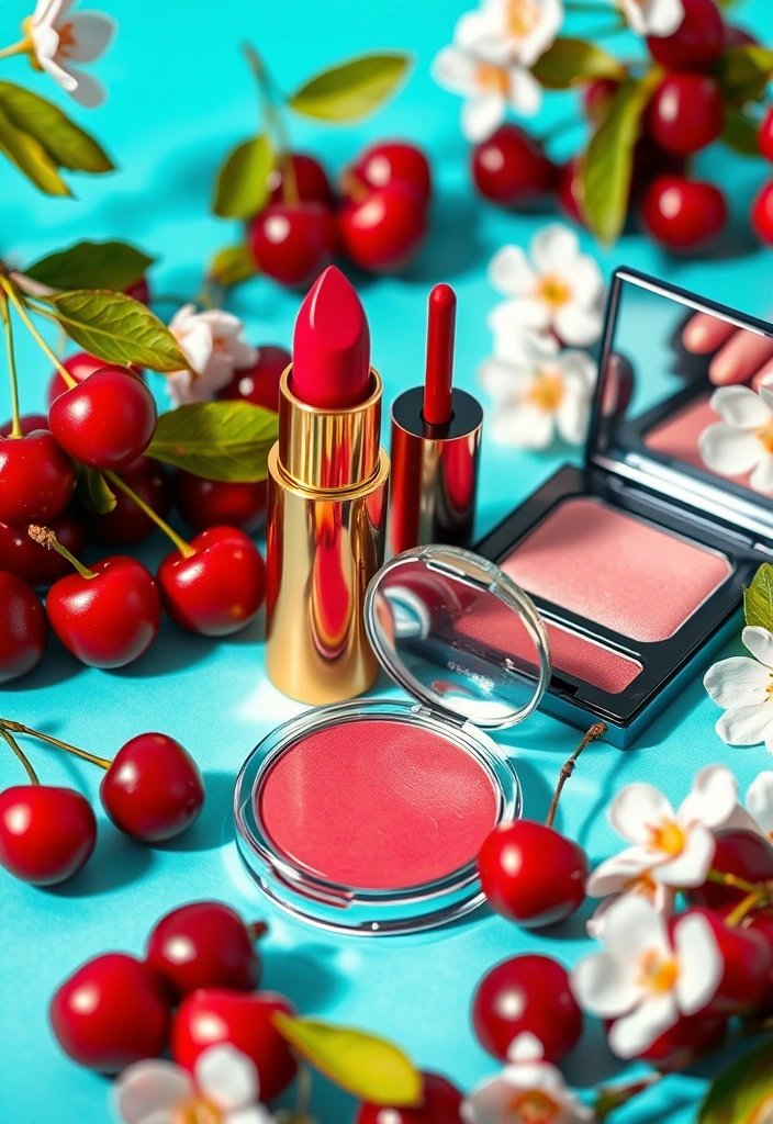 Get Ready for Cherry Vibes: Must-Have Styles for the 2025 Fashion Season! - 5. Cherry-Inspired Makeup