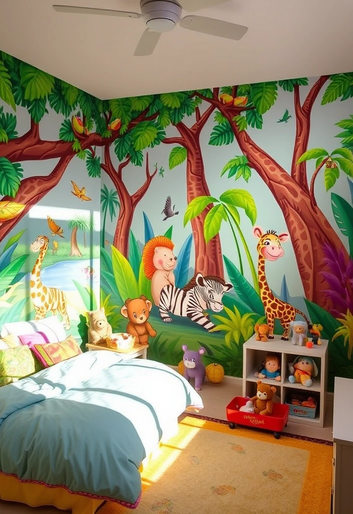 Primary Play: 10 Vibrant Decor Ideas That’ll Transform Your Kids' Space! - 1. Colorful Wall Murals