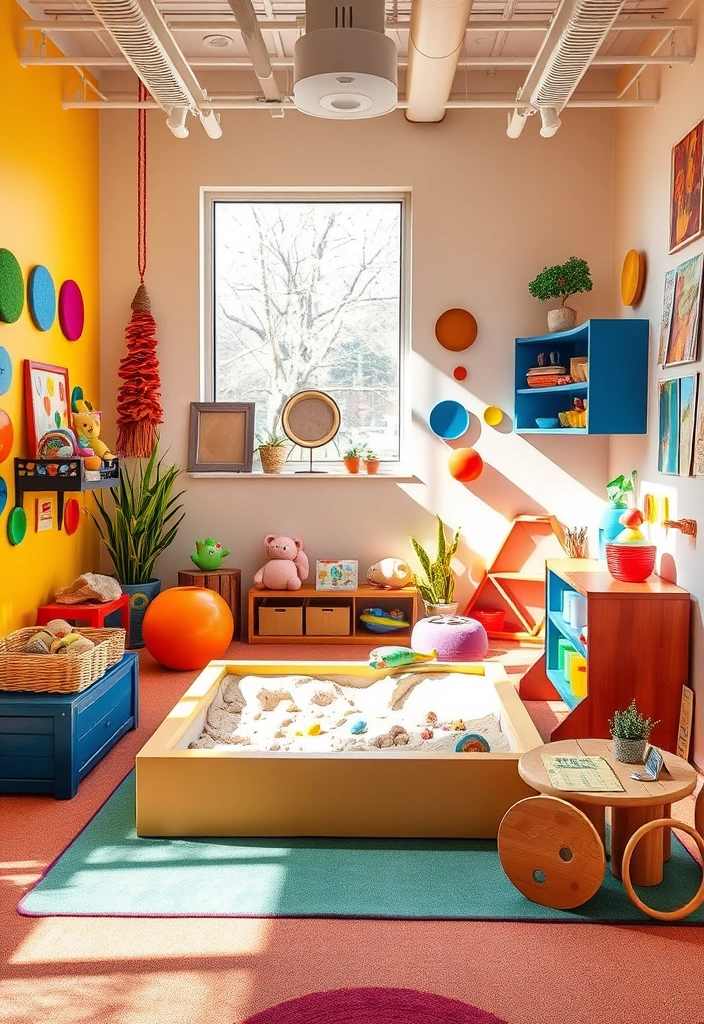 Primary Play: 10 Vibrant Decor Ideas That’ll Transform Your Kids' Space! - 10. Sensory Play Zones