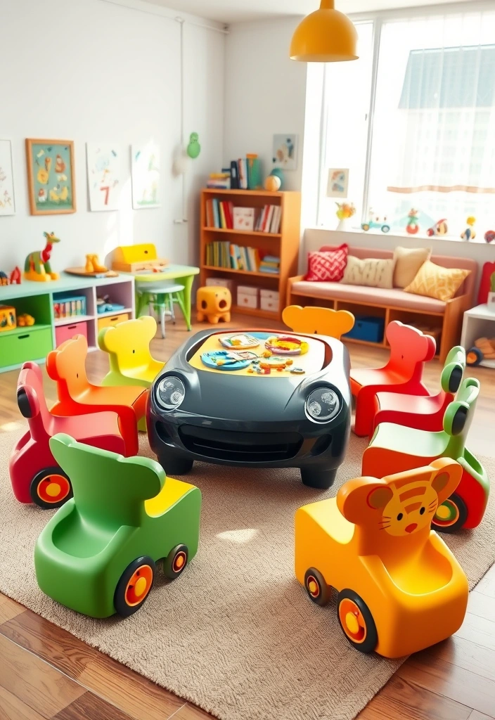 Primary Play: 10 Vibrant Decor Ideas That’ll Transform Your Kids' Space! - 2. Playful Furniture