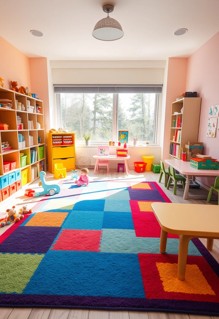 Primary Play: 10 Vibrant Decor Ideas That’ll Transform Your Kids' Space! - 5. Colorful Rugs