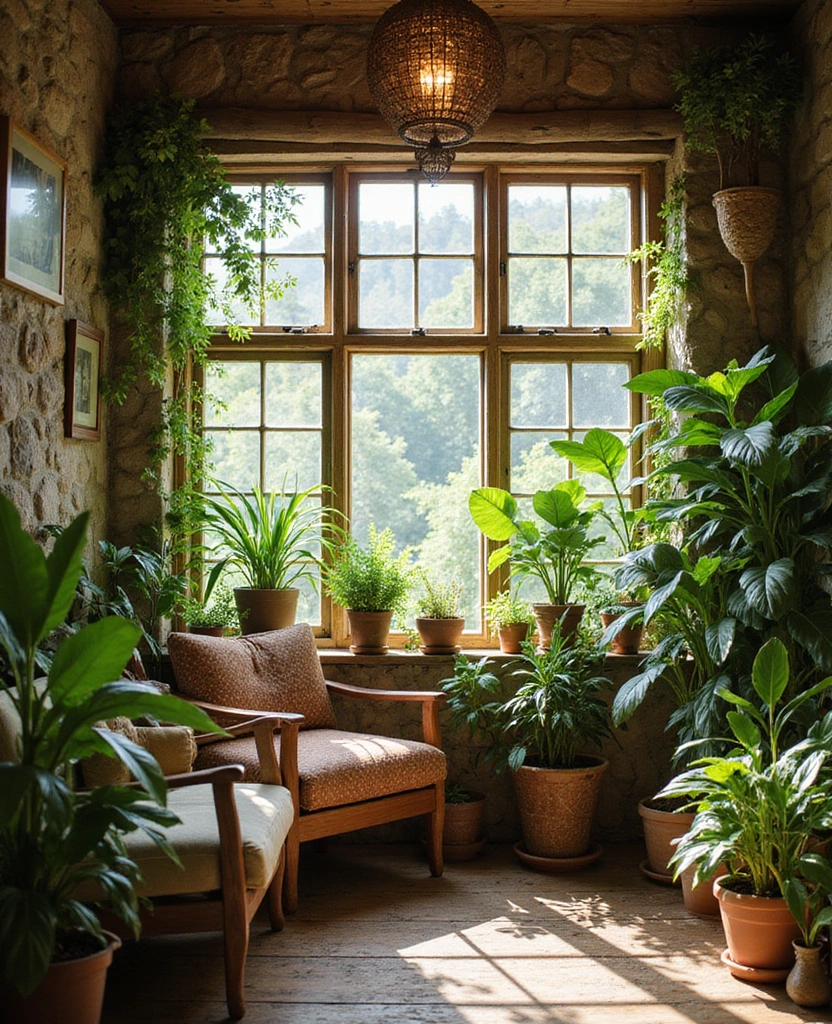 10 Stunning Eclectic Maximalism Inspirations for a Bold 2025 Home Makeover! - 7. Nature-Inspired Elements
