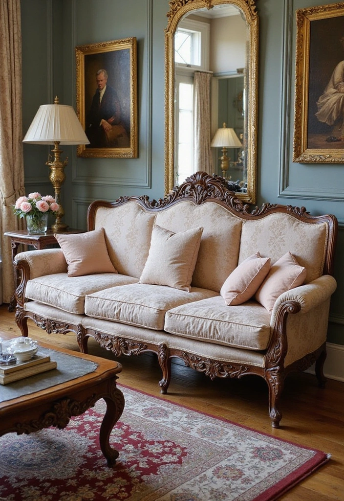 10 Stunning Rococo Frills That'll Transform Your Space Into a Luxurious Haven! - 1. Extravagantly Upholstered Sofas