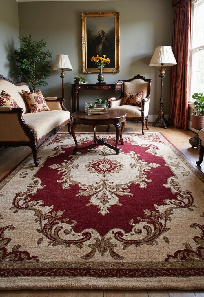 10 Stunning Rococo Frills That'll Transform Your Space Into a Luxurious Haven! - 6. Luxurious Area Rugs
