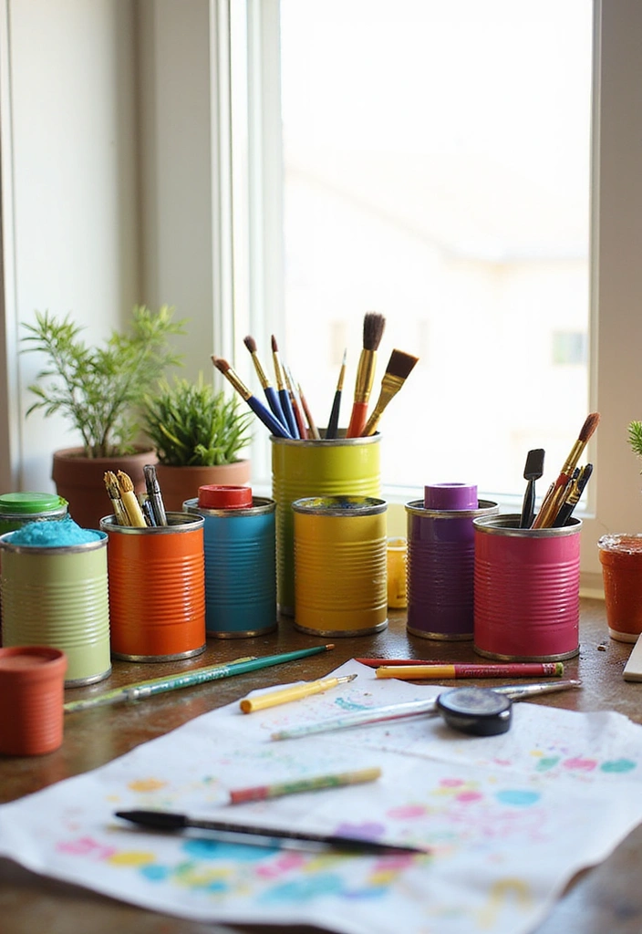 12 Stunning Upcycled Storage Projects You Need to Try in 2025! - 5. Tin Can Organizers