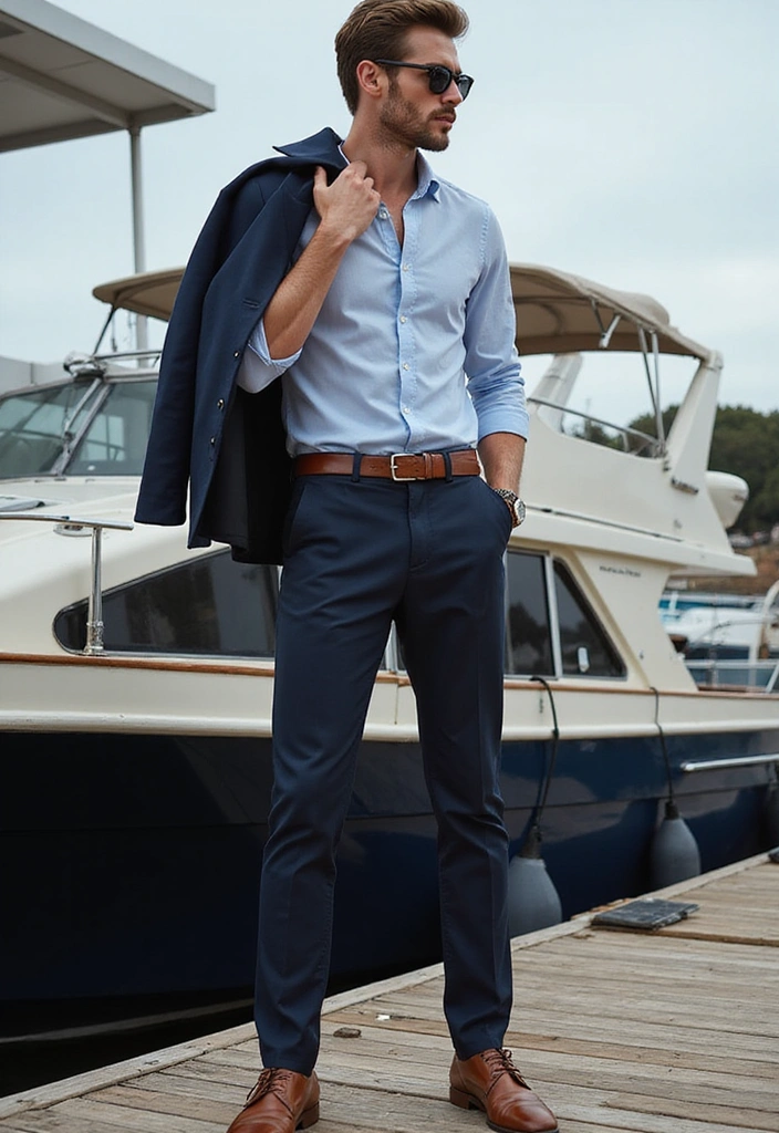 15 Stylish Fisherman Outfits for Fashion Leaders - 12. Tailored Elegance