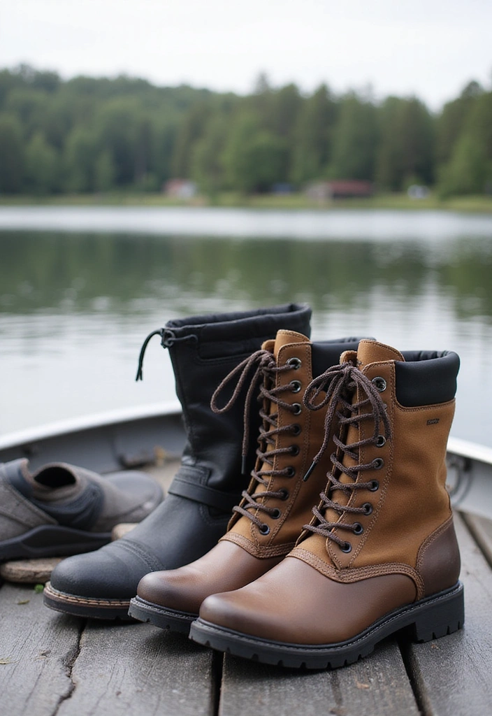 15 Stylish Fisherman Outfits for Fashion Leaders - 13. Functional Footwear
